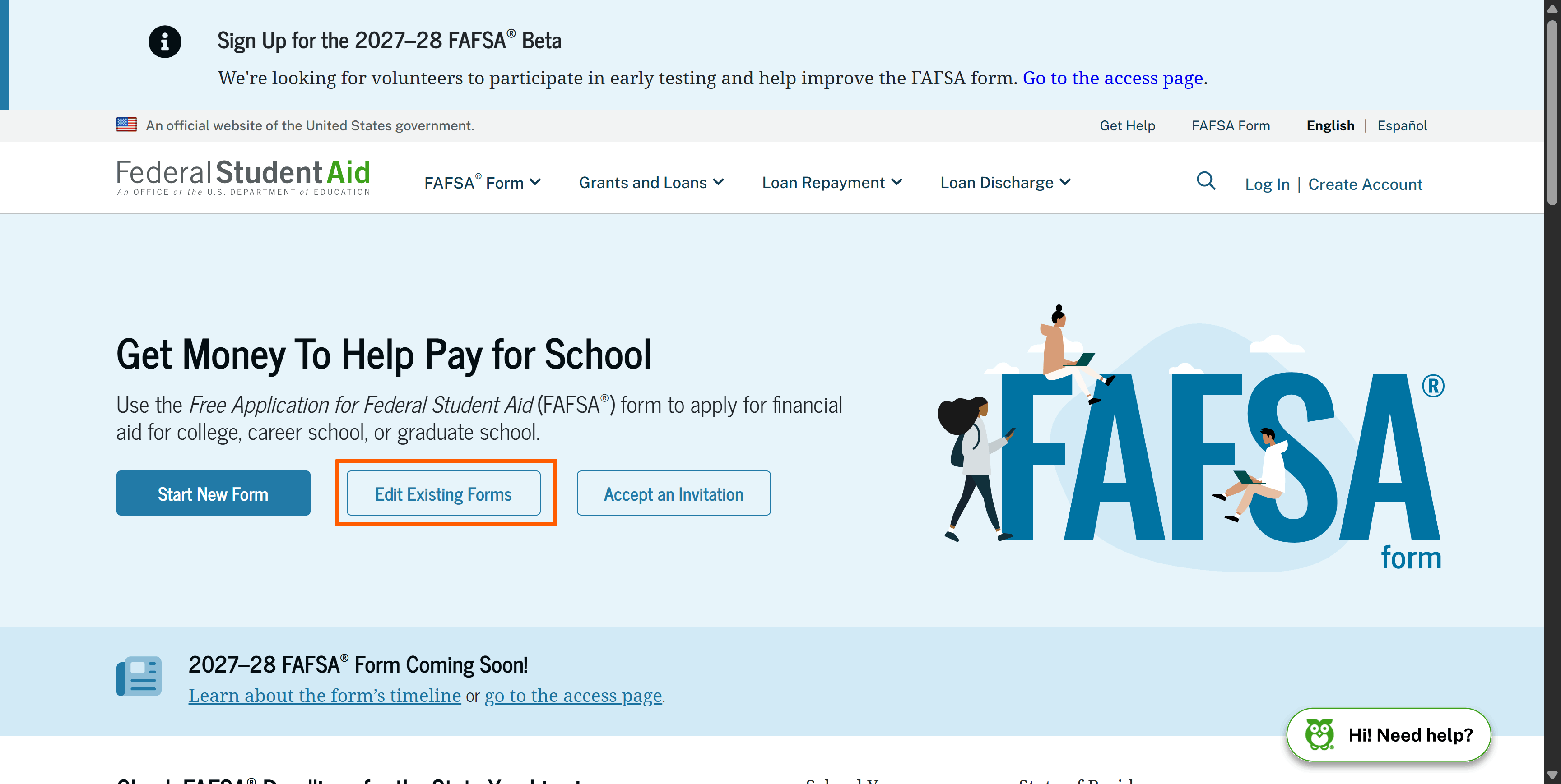 where to complete the FAFSA